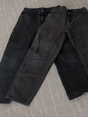 Lot Of 2 RSQ Men's Black And Green Utility Straight Jeans Sz 29 x 32
